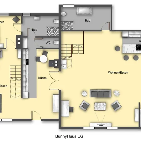 Design-landhaus Bunnyhuus - Gesamtes Haus Appartement *