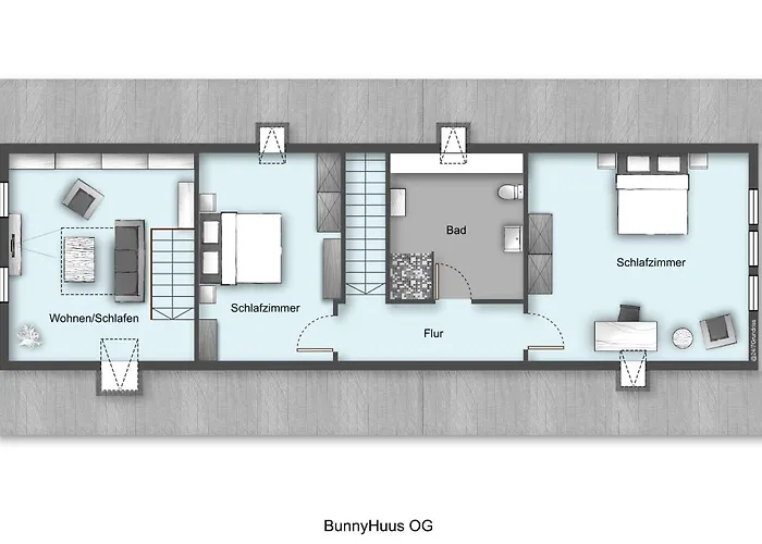 Design-landhaus Bunnyhuus - Gesamtes Haus * Oberndorf (Lower-Saxony)